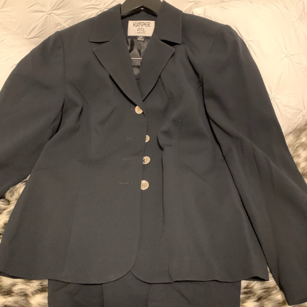 Blue Kasper Womens Suit